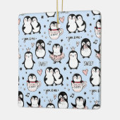 Niedliche Pinguine Keramikornament (Links)