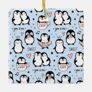 Niedliche Pinguine Keramikornament