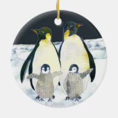 Niedliche Pinguine Keramikornament (Hinten)