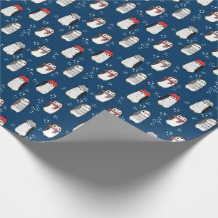 Niedliche Pinguine Kindertaufen Geschenkpapier