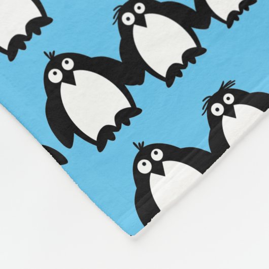 Niedliche Pinguine Muster Fleecedecke (Ecke)