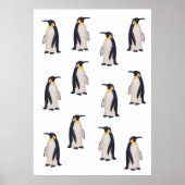 Niedliche Pinguine Muster Poster (Vorne)