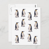 Niedliche Pinguine Muster Postkarte (Vorne/Hinten)