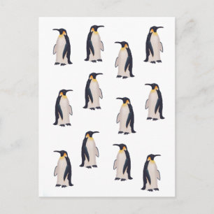 Niedliche Pinguine Muster Postkarte
