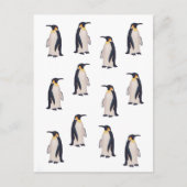 Niedliche Pinguine Muster Postkarte (Vorderseite)