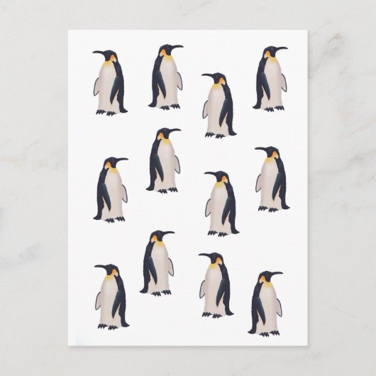 Niedliche Pinguine Muster Postkarte (Vorderseite)