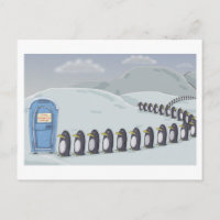 Niedliche Pinguine, nur Waschküche am Südpol.