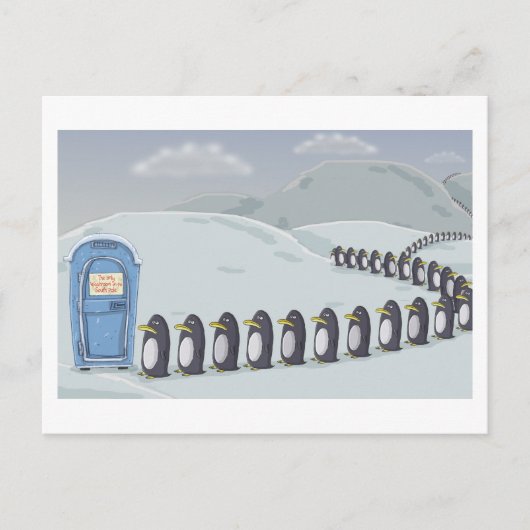 Niedliche Pinguine, nur Waschküche am Südpol. Postkarte (Vorderseite)