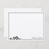 Niedliche Pinguine Personalisierte Note Card Mitteilungskarte (Vorne/Hinten)