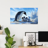 Niedliche Pinguine Poster (Heimbüro)
