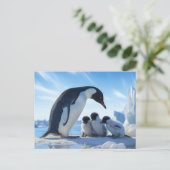 Niedliche Pinguine Postkarte (Stehend Vorderseite)