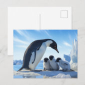 Niedliche Pinguine Postkarte (Vorne/Hinten)