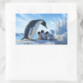 Niedliche Pinguine Rechteckiger Aufkleber (Tasche)