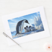 Niedliche Pinguine Rechteckiger Aufkleber (Umschlag)