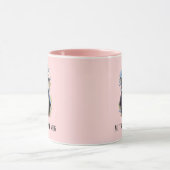 Niedliche Pinguine Rosa Zierschrift Tasse (Zentrum)