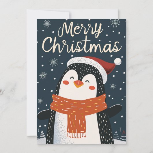 Niedliche Pinguine Weihnachten (Vorderseite)