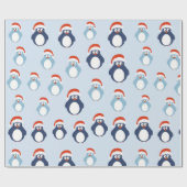 Niedliche Pinguine Weihnachten Geschenkpapier (Flach)