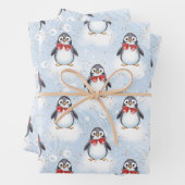Niedliche Pinguine Weihnachten Geschenkpapier Set (Beispiel)