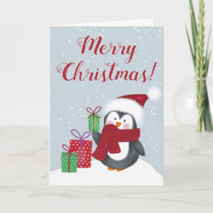 Niedliche Pinguine Weihnachten Karte