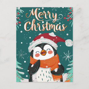 Niedliche Pinguine Weihnachten Postkarte