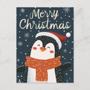 Niedliche Pinguine Weihnachten Postkarte