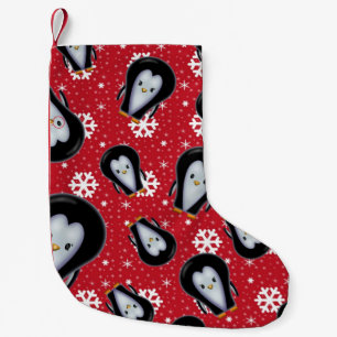Niedliche Pinguine Weihnachts-Strumpf Kleiner Weihnachtsstrumpf