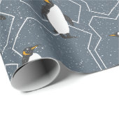 Niedliche Pinguine Weihnachtsmuster Geschenkpapier (Rolleneckpunkt)