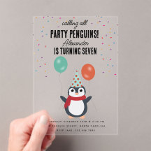 Niedliche Pinguine Winter Birds Kindergeburtstag P