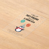 Niedliche Pinguine Winter Birds Kindergeburtstag P Acryleinladungen (Ablage )