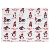 Niedliche Pinguine Winter Frohe Weihnachten Indivi Große Geschenktüte (Vorderseite)