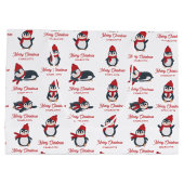 Niedliche Pinguine Winter Frohe Weihnachten Indivi Große Geschenktüte (Rückseite)
