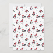Niedliche Pinguine Winter Kids Boy Animals Geburts Einladung (Rückseite)