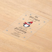 Niedliche Pinguine Wintervögel Arktische Tiere Geb Acryleinladungen (Ablage )