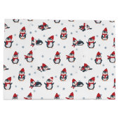 Niedliche Pinguine Wintervögel Arktische Tiere Große Geschenktüte (Rückseite)