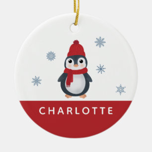 Niedliche Pinguine Wintervögel Arktische Tiere Keramik Ornament