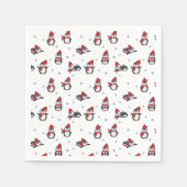 Niedliche Pinguine Wintervögel Arktische Tiere Serviette (Vorderseite)