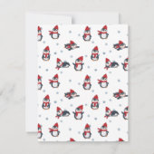 Niedliche Pinguine Wintervögel Arktische Weihnacht Mitteilungskarte (Rückseite)