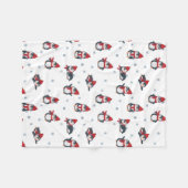 Niedliche Pinguine Wintervögel Fleecedecke (Vorderseite (Horizontal))