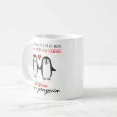 Niedliche Pinguine zusammen für immer, Valentinsta Kaffeetasse (Vorderseite Links)