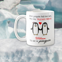 Niedliche Pinguine zusammen für immer, Valentinsta Kaffeetasse