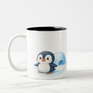 niedliche Pinguinetasse Zweifarbige Tasse