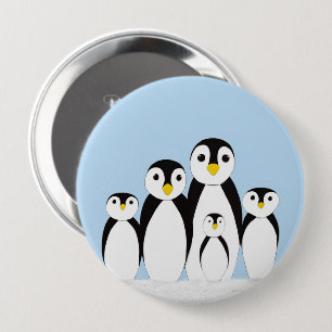 Niedliche Pinguinfamilie Button