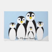 Niedliche Pinguinfamilie Fußmatte (Vorderseite)