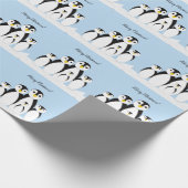 Niedliche Pinguinfamilie Geschenkpapier (Ecke)