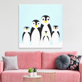 Niedliche Pinguinfamilie Leinwanddruck (Insitu (Wohnzimmer))