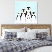 Niedliche Pinguinfamilie Leinwanddruck (Insitu (Schlafzimmer))