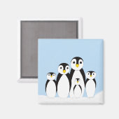 Niedliche Pinguinfamilie Magnet (Vorderseite/Rückseite)