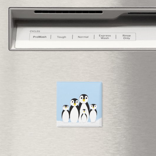 Niedliche Pinguinfamilie Magnet (In Situ (Geschirrspüler))