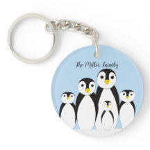 Niedliche Pinguinfamilie