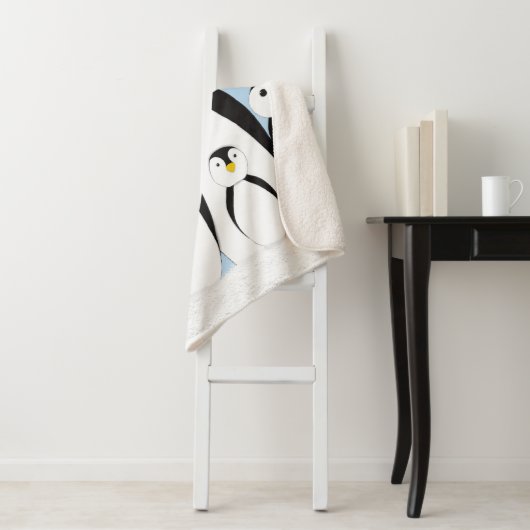 Niedliche Pinguinfamilie Sherpadecke (Beispiel)